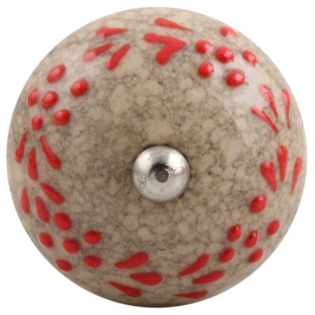 Red Embossed Crackle Ceramic Wine Stopper 